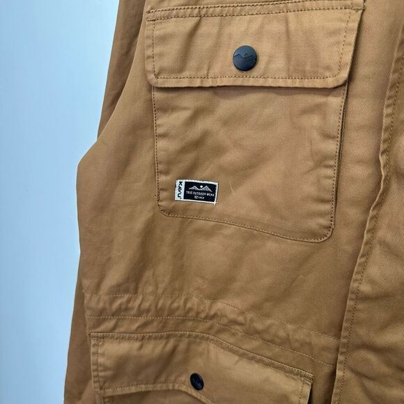 Kavu Men's Partaker Jacket Tobacco Tan Fleece Plaid Lining - Picture 7 of 15